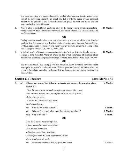 sample question papers - Central Board of Secondary Education