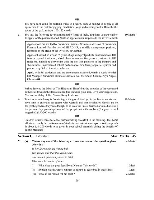 sample question papers - Central Board of Secondary Education