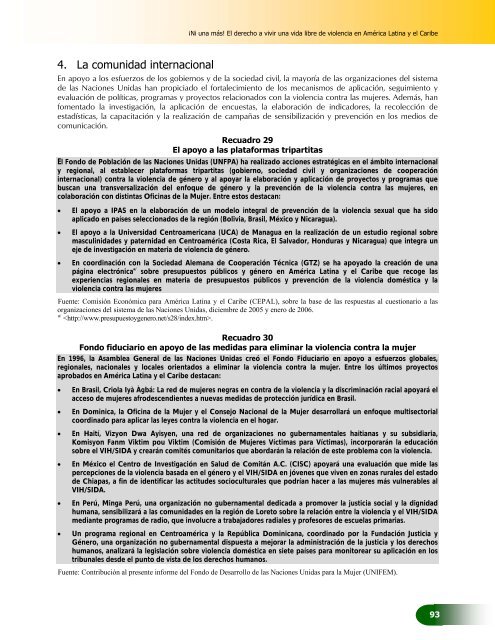 El derecho a vivir una vida libre de violencia en América ... - Cepal