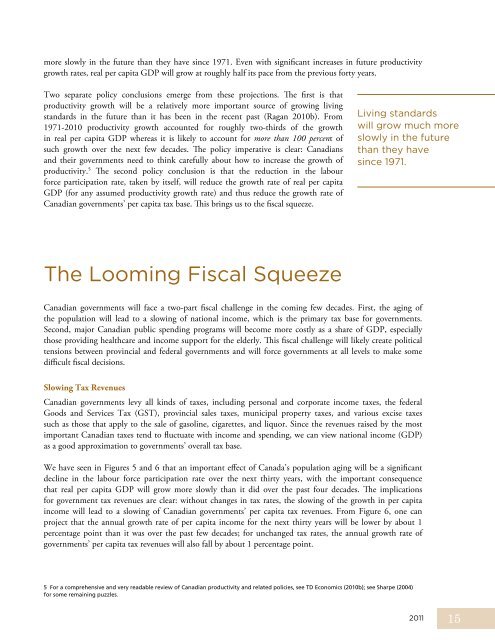 Christopher Ragan, "Canada's Looming Fiscal Squeeze," November