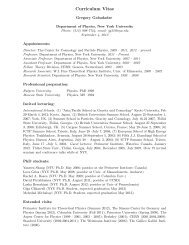 Curriculum Vitae - Center for Cosmology and Particle Physics ...