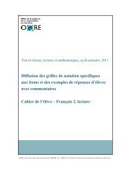 Cahier de l'élève – Français 2, lecture - OQRE