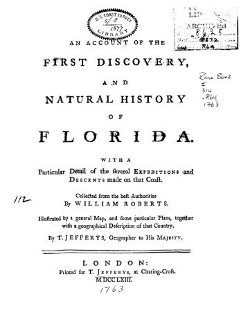 An account of the first discovery and natural history of ... - NOAA