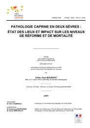 PATHOLOGIE CAPRINE EN DEUX-SÈVRES : ÉTAT DES ... - OATAO