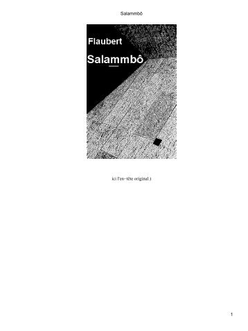 ici l'en−tête original.) Salammbô 1 - Ebooks libres et gratuits