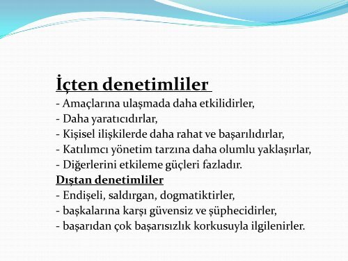 Davranış Bilimleri - Öğrenci İşleri