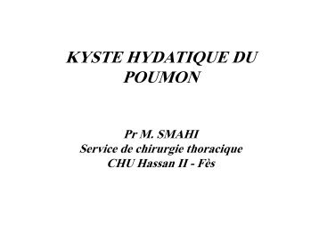 KYSTE HYDATIQUE DU KYSTE HYDATIQUE ... - Association Anfas