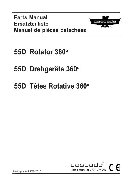 55D Rotator 360o 55D Drehgeräte 360o 55D Têtes Rotative 360o