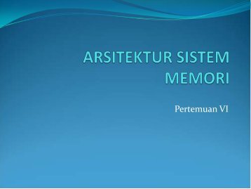 ARSITEKTUR SISTEM MEMORI