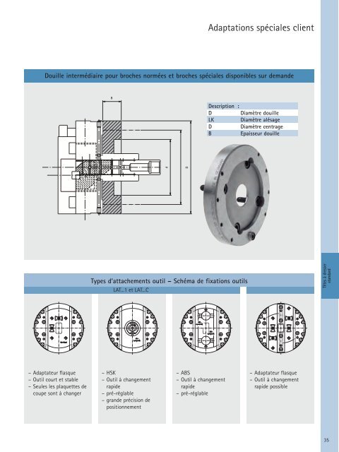 Compétence MAPAL – Outils recessing et têtes à dresser