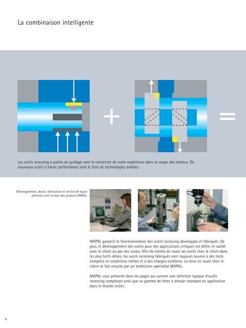 Compétence MAPAL – Outils recessing et têtes à dresser