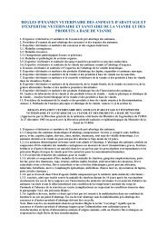Règles d'inspection vétérinaire - Viandes - FranceAgriMer