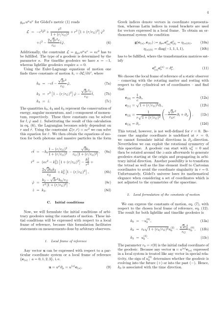 The Gödel universe - Institut für Theoretische Physik der Universität ...