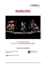 RHINOCEROS - Forum / Scène conventionnée de Blanc-Mesnil