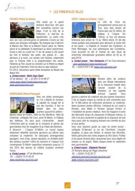 Dossier de presse Drôme Tourisme 2013