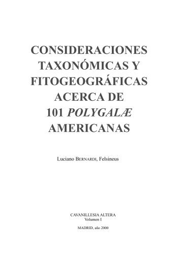 consideraciones taxonómicas y fitogeográficas acerca de 101 ...