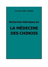 Recherches historiques sur la médecine des ... - Chine ancienne