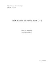 Petit manuel de survie pour C++ - ENS Cachan