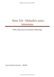 Item 116 : Maladies auto-immunes