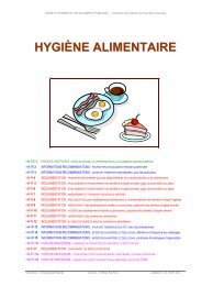 hygiène alimentaire - Site du Centre d'Hygiène et de la Salubrité ...