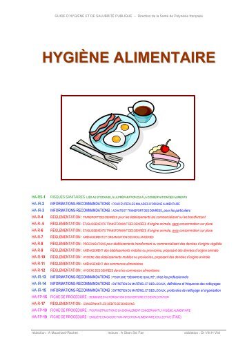 hygiène alimentaire - Site du Centre d'Hygiène et de la Salubrité ...