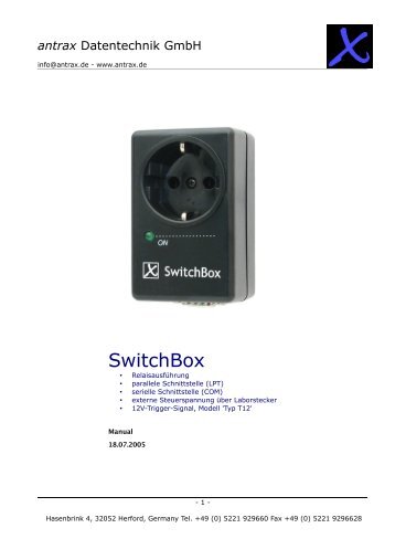 SwitchBox-Relais - antrax.de