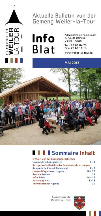 Info Blat mai 2013 - Weiler-la-Tour