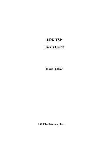 LDK TSP User's Guide Issue 3.0Ac