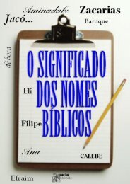 O SIGNIFICADO DOS NOMES BÍBLICOS - Mentes Bereanas