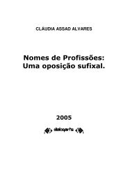 Nomes de Profissões: Uma oposição sufixal. - Dialogarts - UERJ