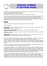 astrosurf.com -ENERGIE SOMBRE ET MATIERE NOIRE