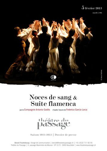Noces de sang & Suite flamenca - Théâtre du Passage