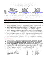 kin 326k: biomechanical analysis of movement - The University of ...