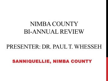 Nimba County Presentation