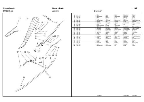 Varaosaluettelo Reservdelskatalog Parts Book ... - Sampo-Rosenlew