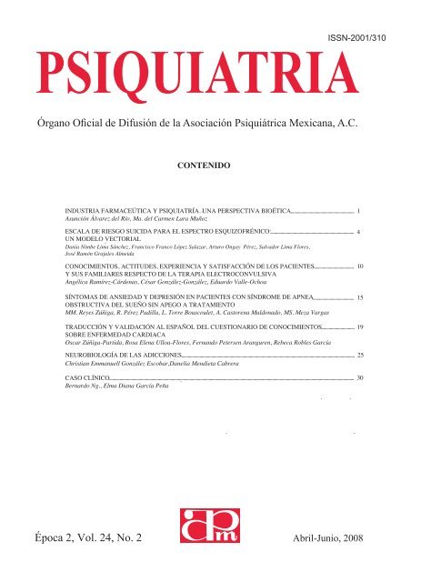 bajar esta publicacion en PDF - Asociación Psiquiátrica Mexicana