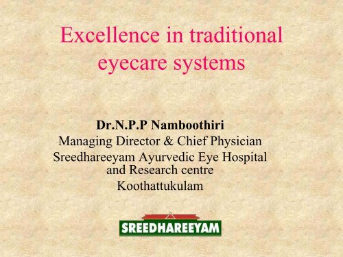 Dr.NPP Namboothiri - Techno Ayurveda