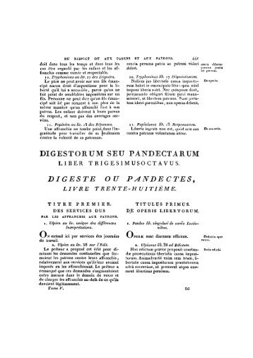 DIGESTORUM SEU PANDECTARUM - Histoire du droit