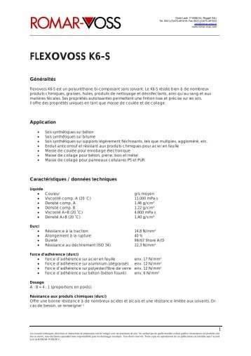 FLEXOVOSS K6-S - Romar-Voss BV