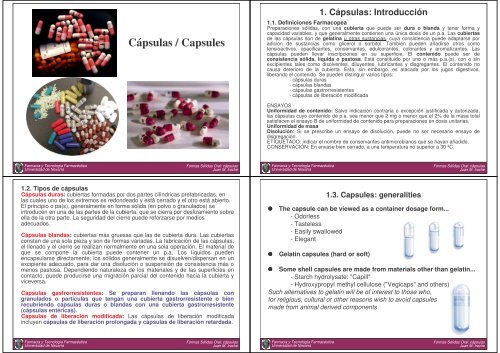 Cápsulas / Capsules - Universidad de Navarra