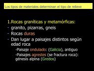 1.Rocas graníticas y metamórficas: - granito, pizarras ... - RODAS