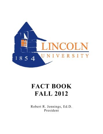 FACT BOOK FALL 2012 - Lincoln University