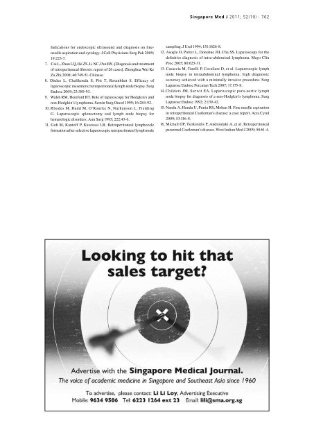 Laparoscopic retroperitoneal/mesenteric lymph ... - APAMED Central