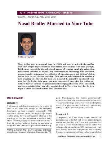 Nasal Bridle: Married to Your Tube - Medicine - University of Virginia