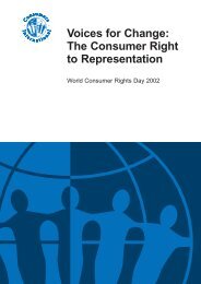 Voices for Change: the Consumer Right to Representation