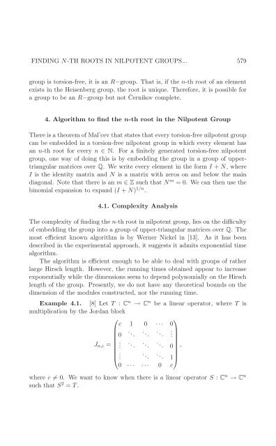 FINDING N-TH ROOTS IN NILPOTENT GROUPS AND ...