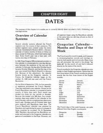 Dates - Center for Family History and Genealogy