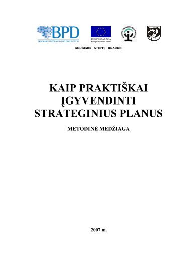 kaip praktiškai įgyvendinti strateginius planus - Radviliškio rajono ...