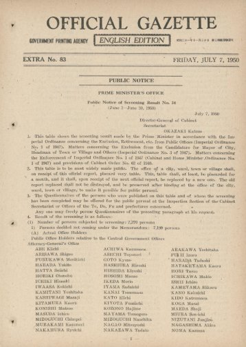 OFFICIAL GAZETTE