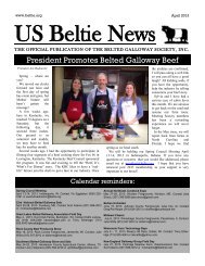 US Beltie News - US Belted Galloway Society